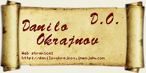 Danilo Okrajnov vizit kartica